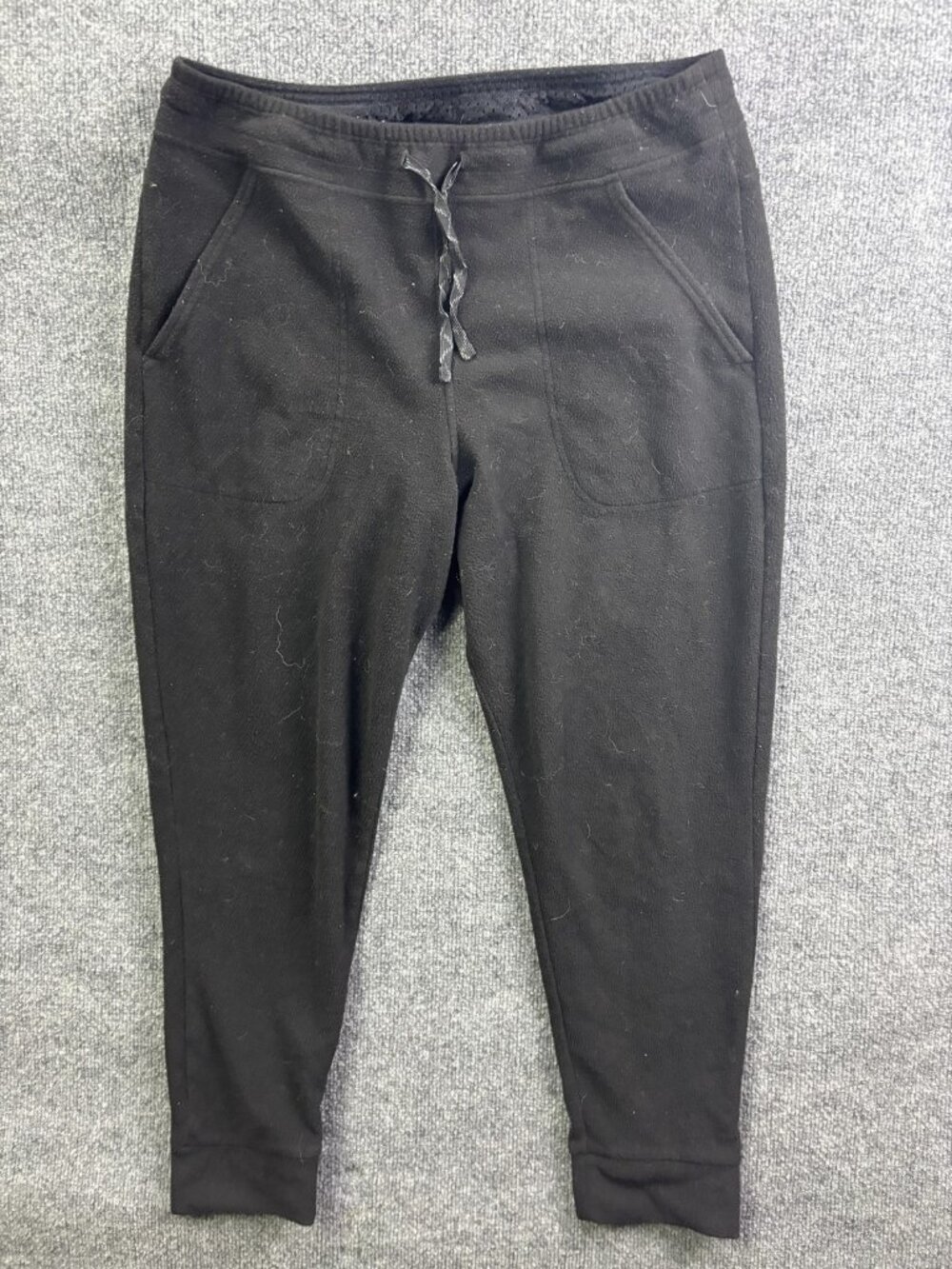 Patagonia Sweatpants‎ Mens Large Black Fleece Joggers Elastic Waist Pockets